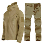 Free Belt 2024 Shark Skin Soft Shell Winter Plush Thickened Mountaineering Tactics Keep Warm Waterproof Anti-cutting Charge Suit