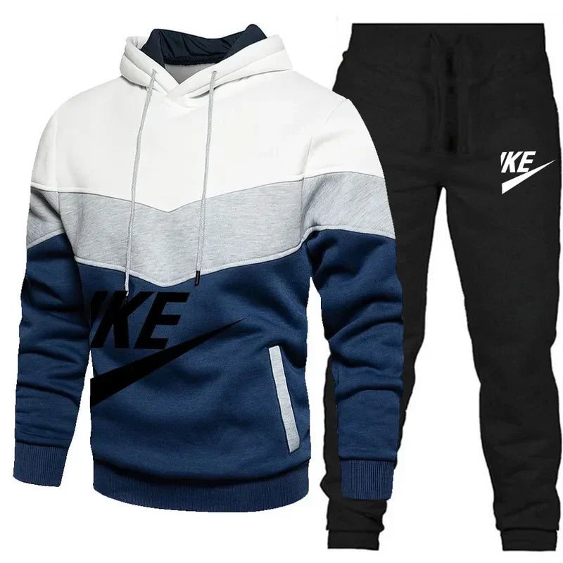 2025 New Men Autumn Winter Sets Zipper Hoodie Pants Pieces Casual Tracksuit Male Sportswear Brand Clothing Sweatsuit