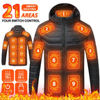 9/19 Areas Heated Jacket Women's Warm Vest USB Men's Heating Jacket Heated Vests Coat Hunting Hiking Camping Autumn Winter Male