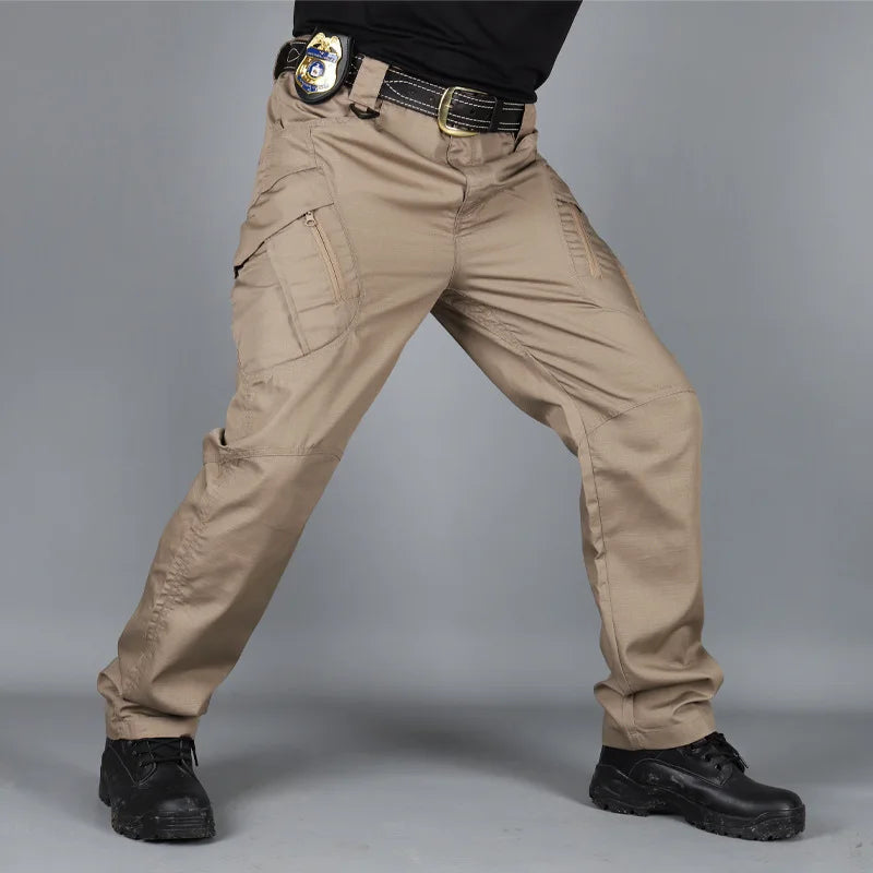 Men's Cargo Pants Multi Pockets Work Trousers Casual Tactical Pants Male Outwear Straight Autumn Winter Wear-resisting Trousers