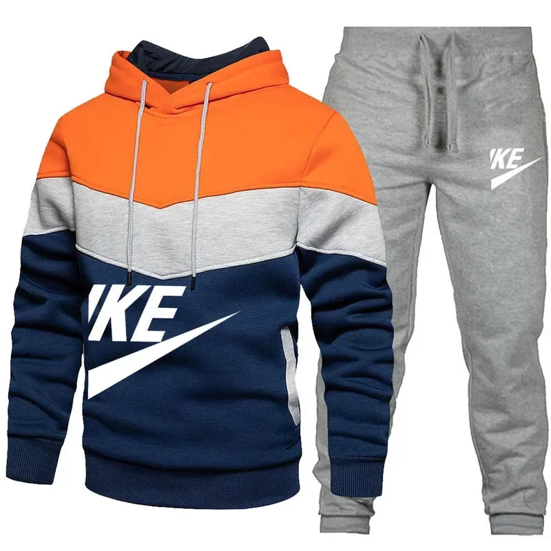 2025 New Men Autumn Winter Sets Zipper Hoodie Pants Pieces Casual Tracksuit Male Sportswear Brand Clothing Sweatsuit