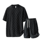 Plus Size 8xl Summer Men's Tracksuits Sets Fashion Casual Quick Dry T-Shirts Shorts Suits Male Oversize 7xl 6xl Sportswear