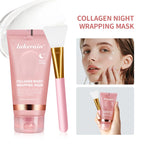 5pcs Salmon Collagen Jelly Peel Off Mask Overnight Wrapping Facial Mask Firming Moisturizing Collagen Essence Christmas Gift