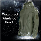Free Belt 2024 Shark Skin Soft Shell Winter Plush Thickened Mountaineering Tactics Keep Warm Waterproof Anti-cutting Charge Suit