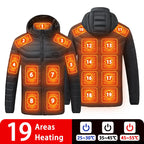 9/19 Areas Heated Jacket Women's Warm Vest USB Men's Heating Jacket Heated Vests Coat Hunting Hiking Camping Autumn Winter Male