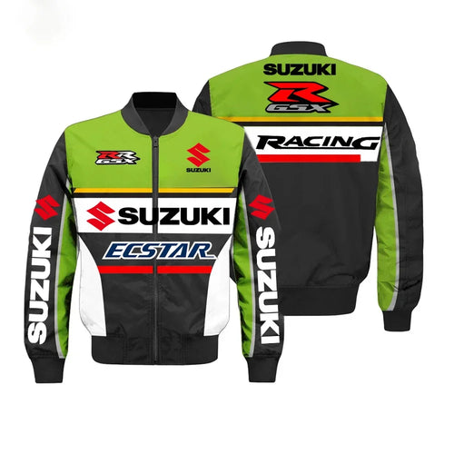 2026 New Trendy Suzuki Jacket Cycling Jacket Motorcycle Jacket Fleece Warm Suzuki Men's Jacket Vintage Jacket Men Clothing Y2K
