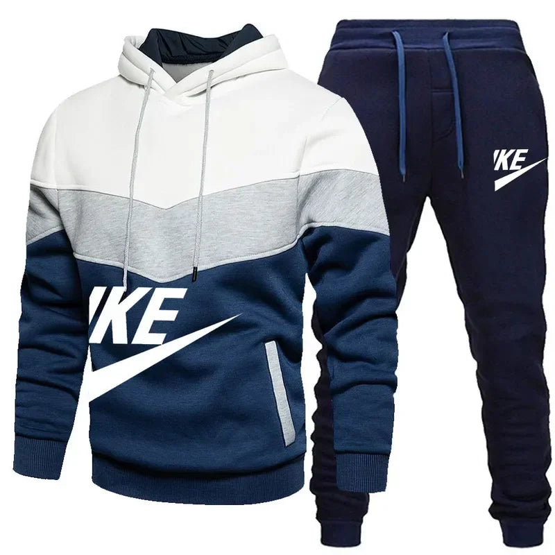 2025 New Men Autumn Winter Sets Zipper Hoodie Pants Pieces Casual Tracksuit Male Sportswear Brand Clothing Sweatsuit